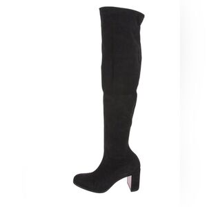 Christian Louboutin Black stretchadoxa Over-The-Knee Suede Boots